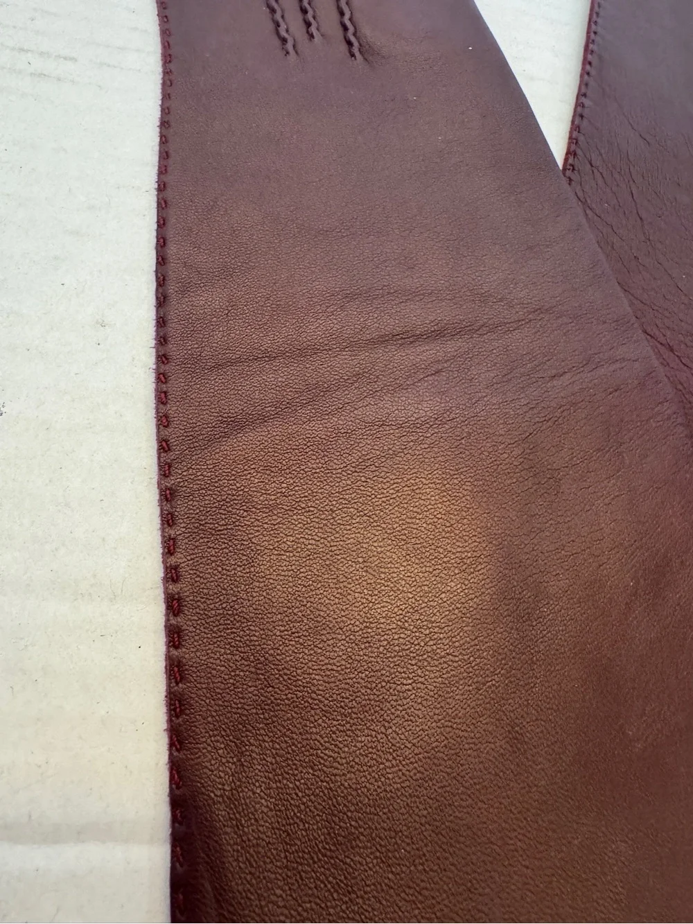 Vtg 1960s Dandoufa Brown Kid Leather Gloves Made in Greece Retro Size 6.5 Small